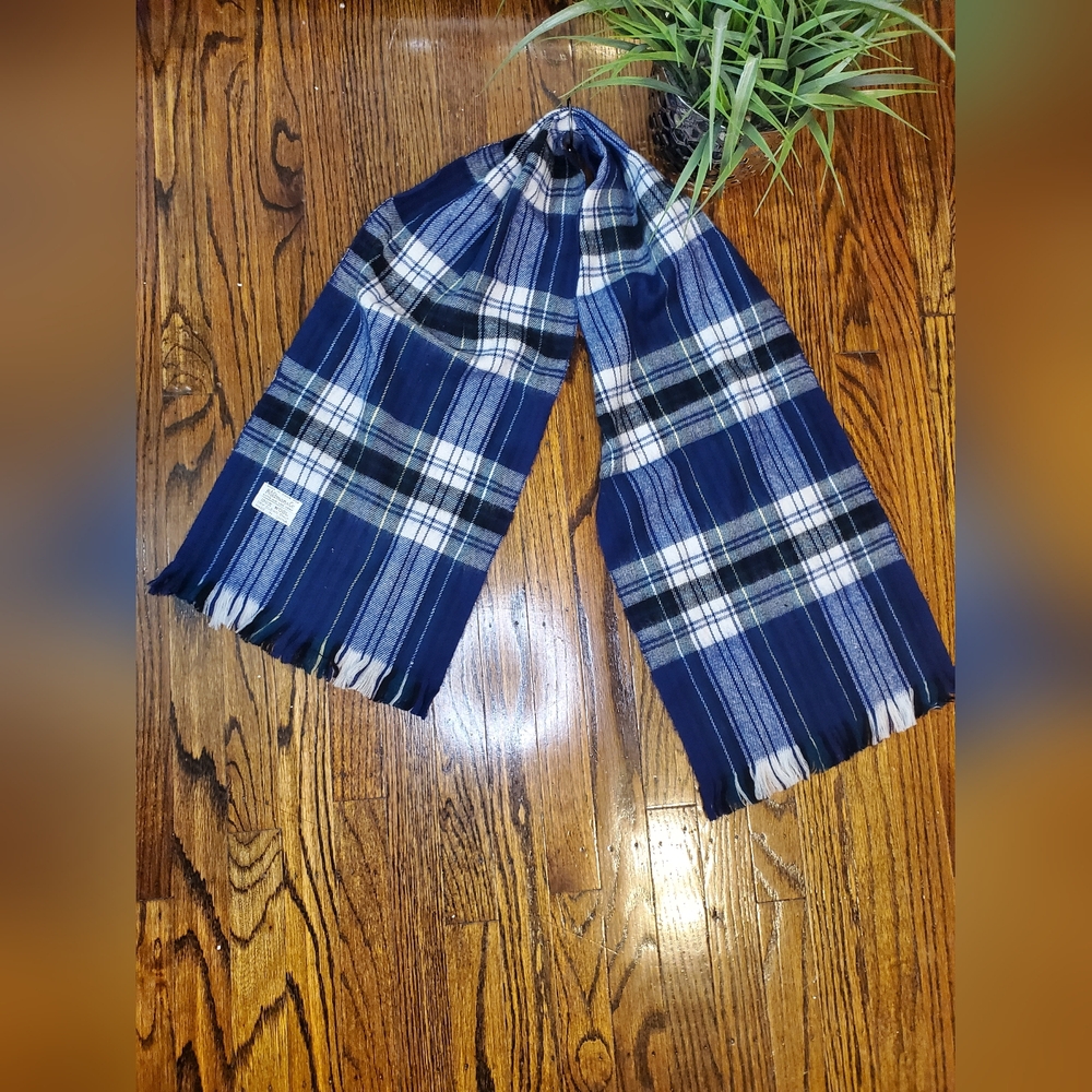 B Altman & Co Fifth Avenue New York Vintage Men's Plaid Scarf 100% Wool